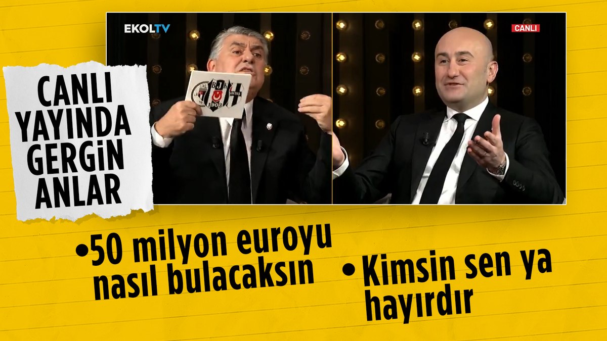 Beşiktaş başkan adayları Serdal Adalı ile Hüseyin Yücel canlı yayında birbirine girdi